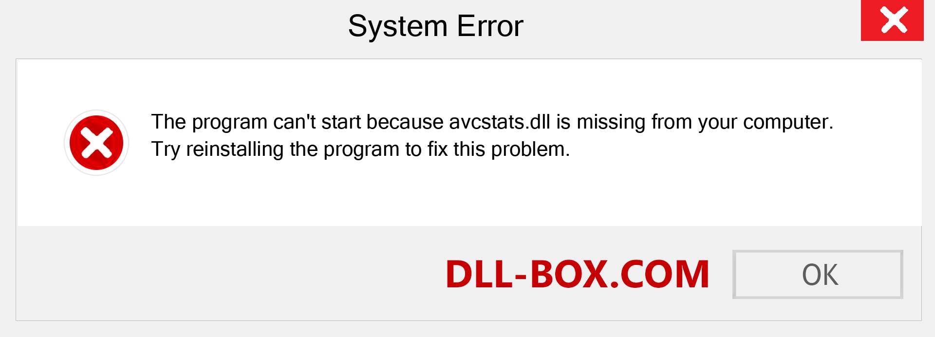  avcstats.dll file is missing?. Download for Windows 7, 8, 10 - Fix  avcstats dll Missing Error on Windows, photos, images