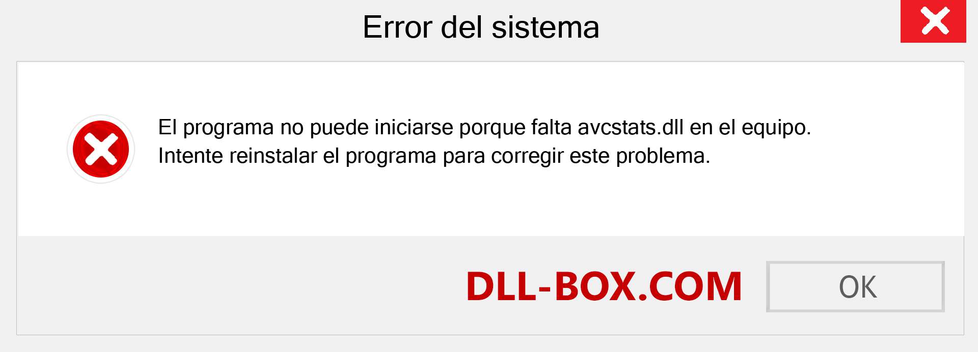 ¿Falta el archivo avcstats.dll ?. Descargar para Windows 7, 8, 10 - Corregir avcstats dll Missing Error en Windows, fotos, imágenes